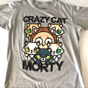 Rick and Morty Crazy Cat T-shirt medium